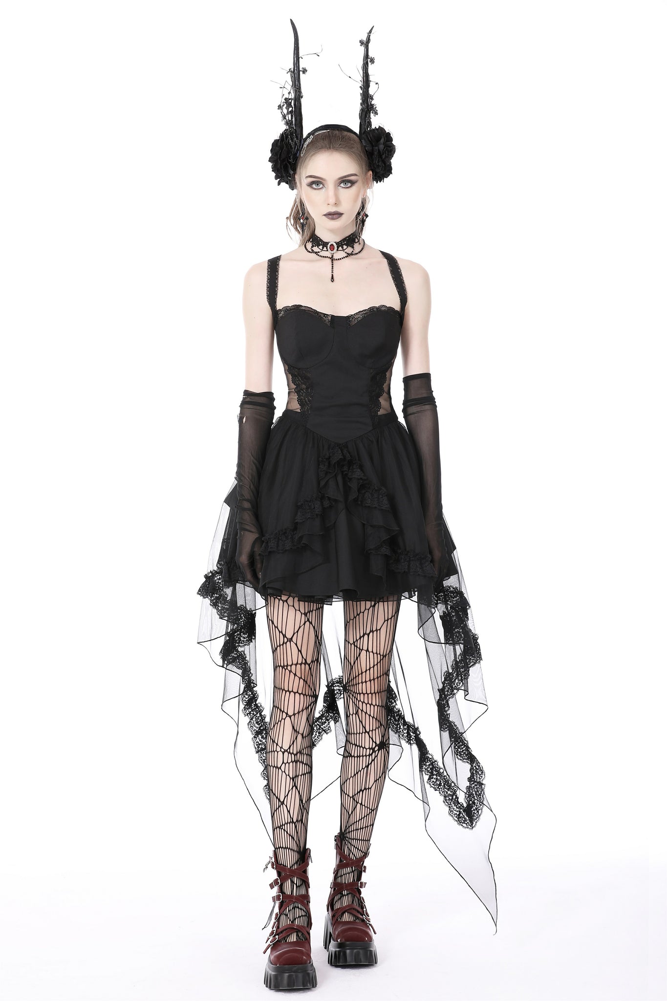 gothic halter dress Amazon.com: Sexy Fit and Flared Dress for Women Solid Color Swing Halter Masquerade Dresses Lace Patchwork Corset Midi Sleeveless Summer Dress Vestidos : Sports & Outdoors
