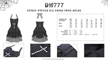 Load image into Gallery viewer, Gothic striped big cross prom dress DW777