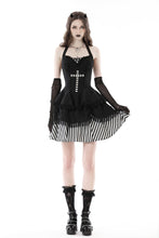 Load image into Gallery viewer, Gothic striped big cross prom dress DW777