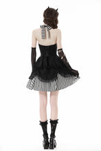 Load image into Gallery viewer, Gothic striped big cross prom dress DW777