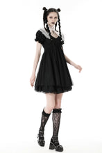 Load image into Gallery viewer, Gothic lolita cross black white princess dress DW807BK