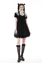 Load image into Gallery viewer, Gothic lolita cross black white princess dress DW807BK