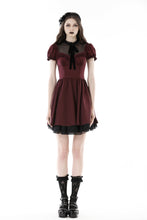 Load image into Gallery viewer, Ruffle mesh neckline doll dress DW811