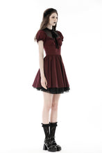 Load image into Gallery viewer, Ruffle mesh neckline doll dress DW811