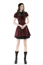 Load image into Gallery viewer, Ruffle mesh neckline doll dress DW811