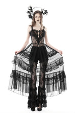 Load image into Gallery viewer, Gothic sexy transparent hearted layer lace mesh maxi dress DW814
