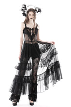 Load image into Gallery viewer, Gothic sexy transparent hearted layer lace mesh maxi dress DW814