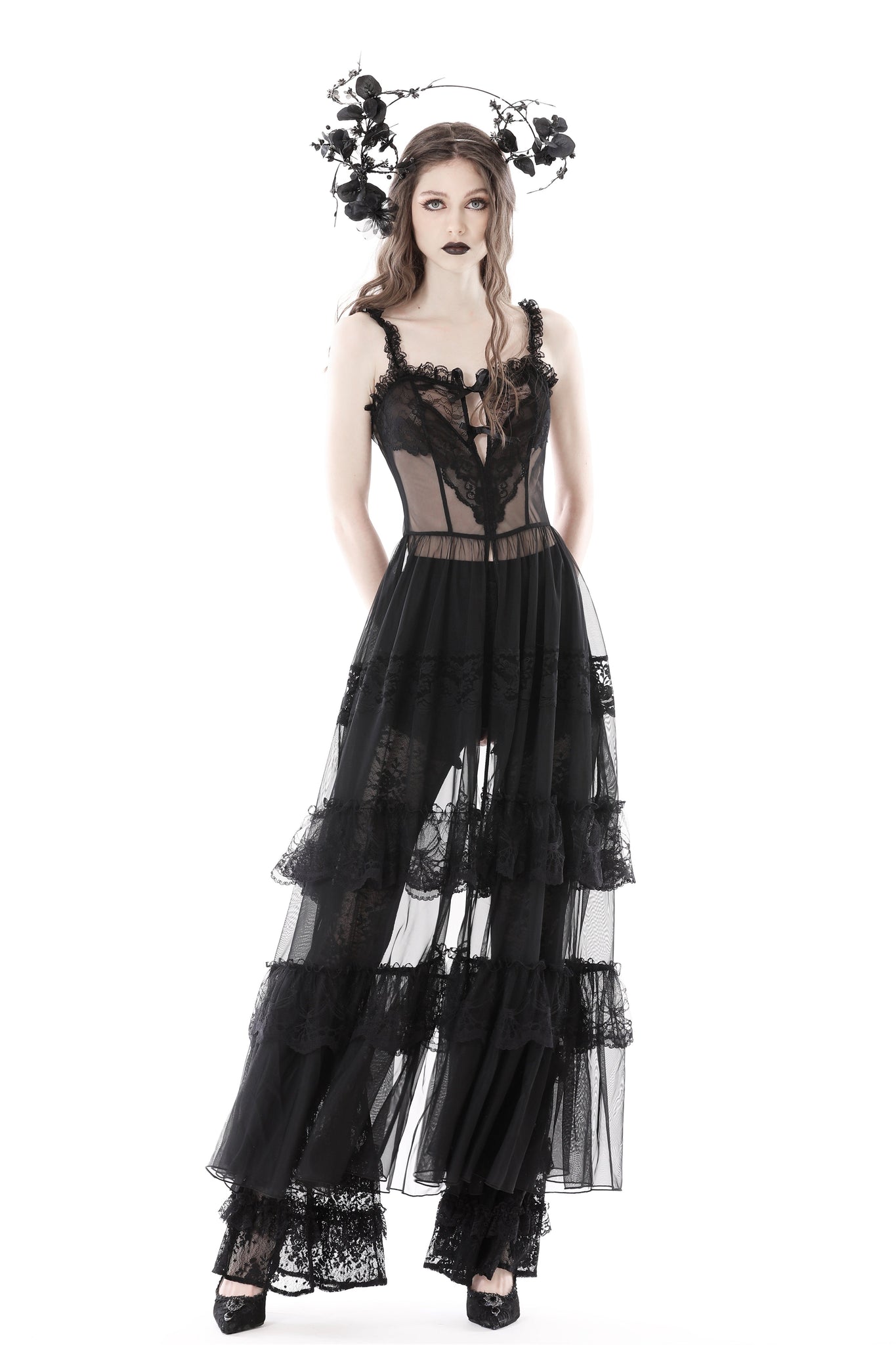 mesh goth dress Amazon.com: Mesh Sheer Sleeve Gothic Dresses for Women Vintage Goth Dress with Belt Illusion Witch Halloween Costume Flared A-Line Cocktail Party Swing Dresses Evening Prom Short Mini Black Dress Black-Belt S :