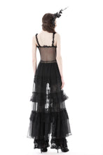 Load image into Gallery viewer, Gothic sexy transparent hearted layer lace mesh maxi dress DW814