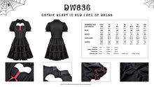 Load image into Gallery viewer, Gothic heart in red lace up dress DW836