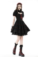 Load image into Gallery viewer, Gothic heart in red lace up dress DW836