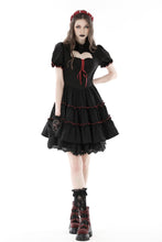 Load image into Gallery viewer, Gothic heart in red lace up dress DW836