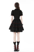 Load image into Gallery viewer, Gothic heart in red lace up dress DW836
