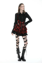 Load image into Gallery viewer, Punk rock red check frilly dress DW838