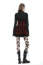 Load image into Gallery viewer, Punk rock red check frilly dress DW838