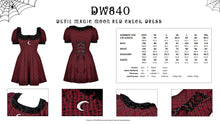 Load image into Gallery viewer, Devil magic moon red check dress  DW840