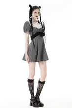 Load image into Gallery viewer, Black white strip lolita dress DW842