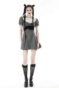 Black white strip lolita dress DW842