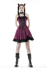 Load image into Gallery viewer, Rebel pink check sweet cool dress DW848