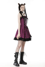 Load image into Gallery viewer, Rebel pink check sweet cool dress DW848