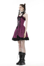 Load image into Gallery viewer, Rebel pink check sweet cool dress DW848