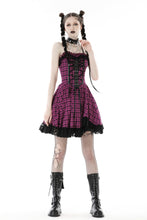 Load image into Gallery viewer, Rebel pink check sweet cool dress DW848