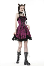 Load image into Gallery viewer, Rebel pink check sweet cool dress DW848