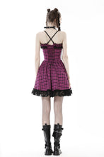 Load image into Gallery viewer, Rebel pink check sweet cool dress DW848