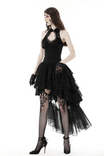 Load image into Gallery viewer, Gothic sexy claw chest high low lace halter dress DW852
