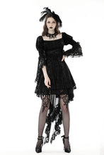 Load image into Gallery viewer, Gothic princess bell lace sleeves velvet dress DW858