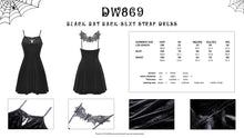 Load image into Gallery viewer, Black bat back sexy strap dress DW869