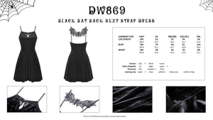 Black bat back sexy strap dress DW869
