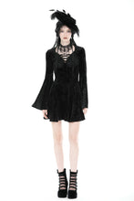 Load image into Gallery viewer, Gothic rose velvet big sleeve dress DW878