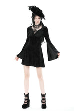 Load image into Gallery viewer, Gothic rose velvet big sleeve dress DW878