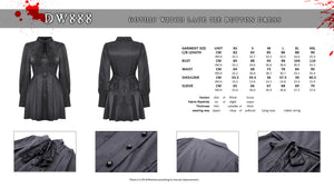Gothic witch lace tie button dress DW888