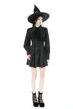 Load image into Gallery viewer, Gothic witch lace tie button dress DW888