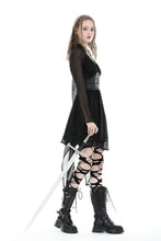 Load image into Gallery viewer, Elegant fake two pcs mesh big sleeves dress DW892
