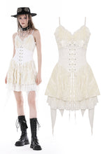 Load image into Gallery viewer, Steampunk sexy girl lace up velvet dress DW893