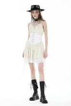 Load image into Gallery viewer, Steampunk sexy girl lace up velvet dress DW893