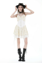 Load image into Gallery viewer, Steampunk sexy girl lace up velvet dress DW893