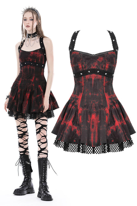Punk rock dye halter dress DW896