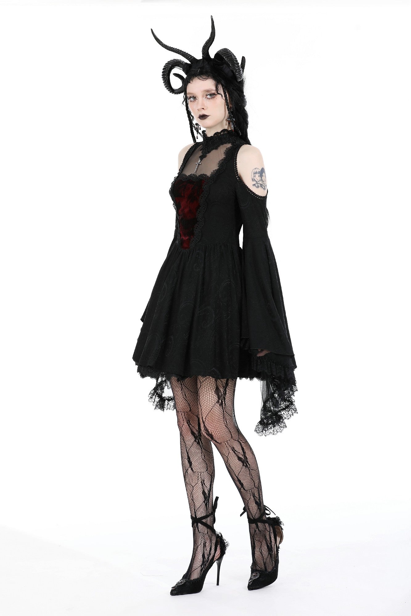 Gothic ghost sexy shoulder big sleeves dress DW910 XS Gothic ghost sexy shoulder big sleeves dress DW910 XS