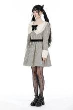 Load image into Gallery viewer, Classic vintage big lapels classy striped dress DW912