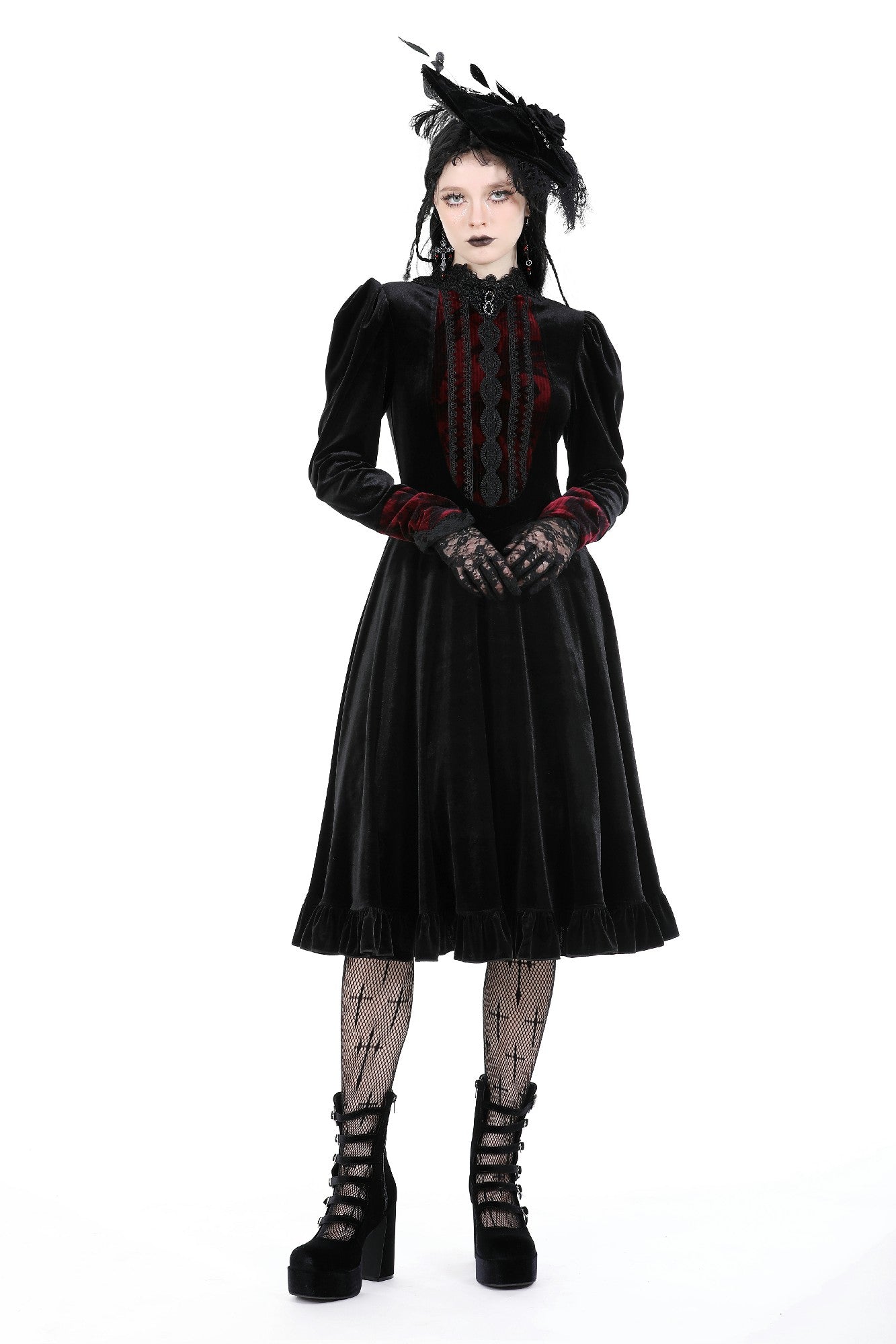 black and red vampire dress Vampire Bats Gothabilly Dress