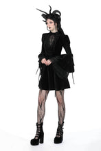 Load image into Gallery viewer, Gothic haunted cross bell sleeves dress DW917
