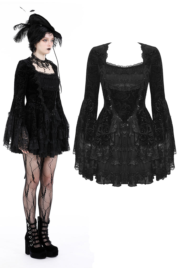 dimmoire Gothic チュールトップス ブラック Lサイズ dimmoire Gothicチュールトップス Black&White Lサイズ