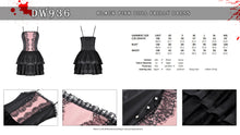 Load image into Gallery viewer, Black pink doll frilly dress DW936