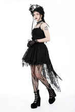 Load image into Gallery viewer, Gothic black rose bloom dovetail lace dress DW937