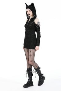 Punk devil cat slim dress DW940