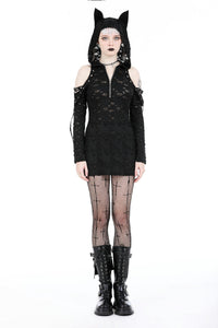 Punk devil cat slim dress DW940